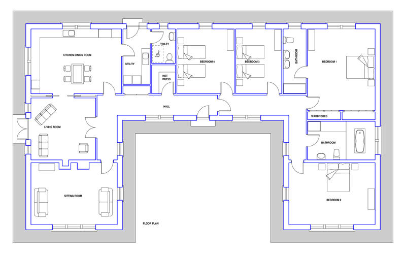 House Plans, No. 23 Fennor. Blueprint Home Plans. House