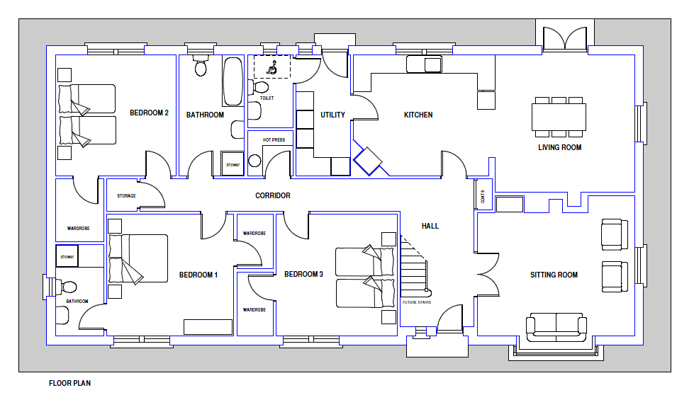 House Plans, No.7 Tullow. Blueprint Home Plans. House